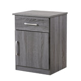 Glory Furniture Alston 1 Drawer Nightstand in Gray