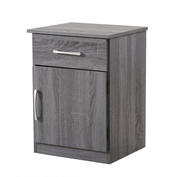 Glory Furniture Alston 1 Drawer Nightstand in Gray