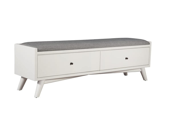 Alpine Furniture Flynn Wood Bench in White