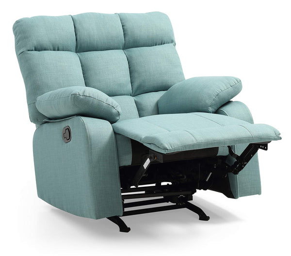 Glory Furniture Cindy Recliner, Teal. Living Room Furniture 38" H x 37" W x 39" D