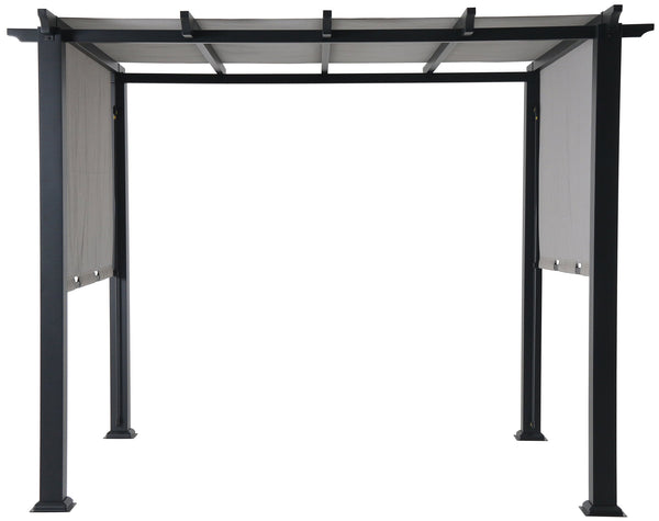 Hanover Steel 8 x 10 Ft. Freestanding Adjustable Gray Canopy | Heavy-Duty Metal Frame with Weather-Protective Powder Coating | HAN-PERGOLA