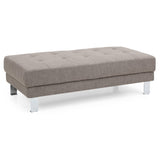 Glory Furniture Twill Oversized Ottoman Light Grey