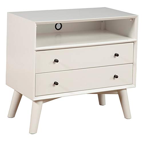 Alpine Furniture Flynn Large Nightstand, White