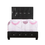 Glory Furniture Nicole Faux Leather Upholstered Twin Bed in Black