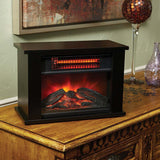 LifeSmart 1000W Tabletop Infrared Fireplace Space Heater, HT1287, Dark
