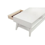Alpine Furniture Flynn Wood 1 Drawer Coffee Table in White