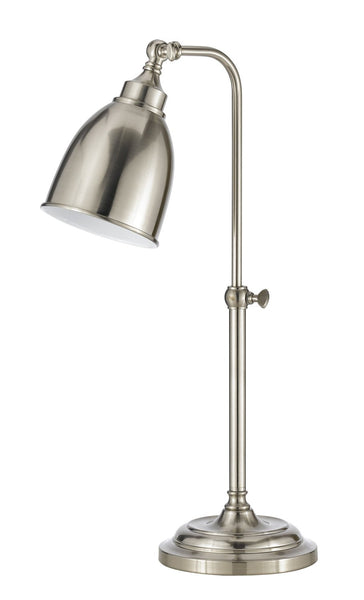 Cal Lighting BO-2032TB-BS Traditional One Light Table Lamp from Pharmacy Collection in Pwt, Nckl, B/S, Slvr. Finish, 15.00 inches