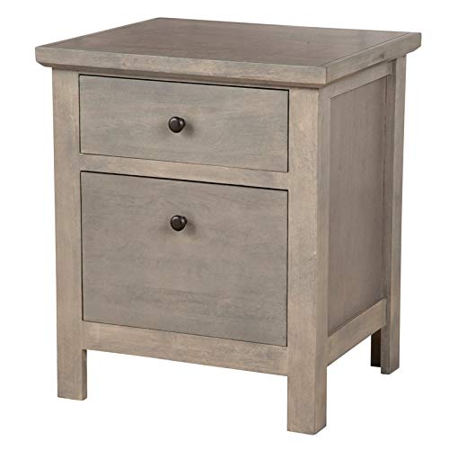 Origins by Alpine Ashville Wood File Cabinet in Smokey Gray