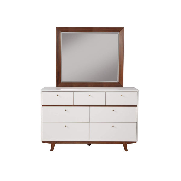 Alpine Furniture Dakota Wood Mirror in Acorn (Brown)
