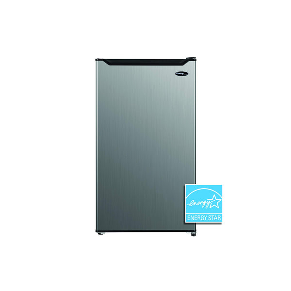 Danby DAR032B1SLM 3.2 Cu.Ft. Mini Fridge In Stainless Look - Free-Standing All Fridge For Bedroom, Living Room, Kitchen, Dorm