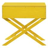 Glory Furniture Xavier 1 Drawer Nightstand in Yellow