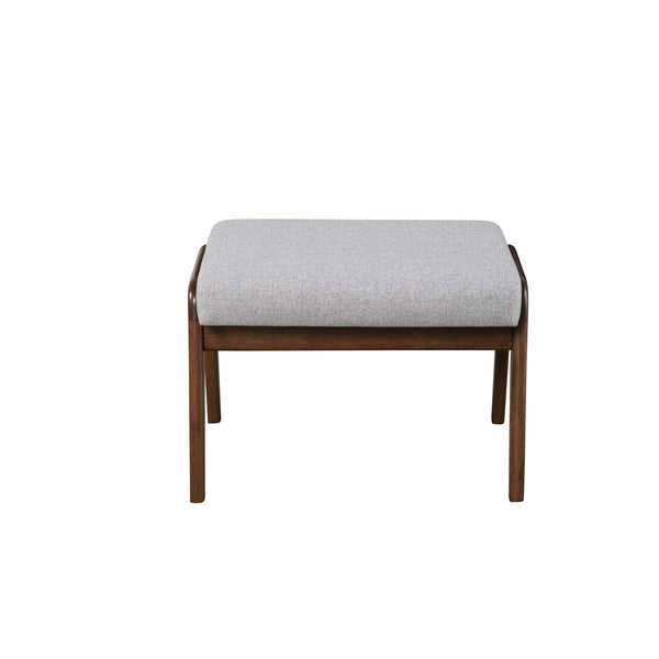 Alpine Furniture Zephyr Slate Wood Footrest in Brown-Gray