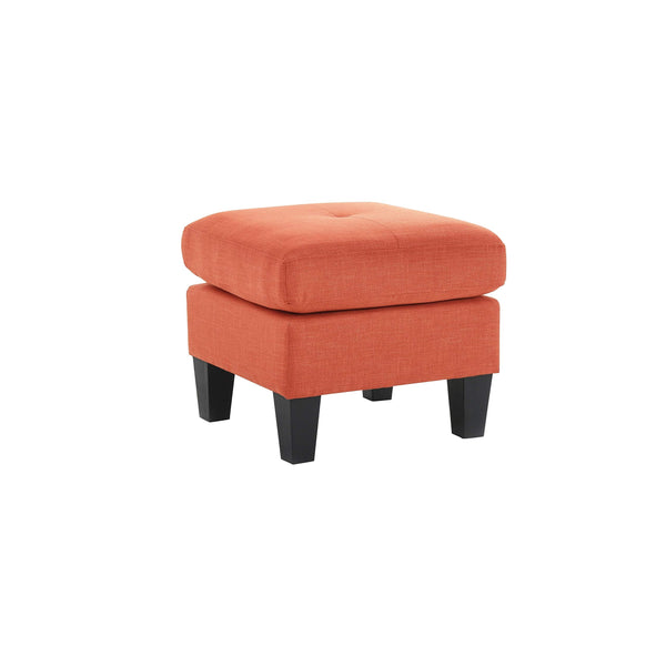 Glory Furniture Ottoman Twill Tufted Ottoman Orange