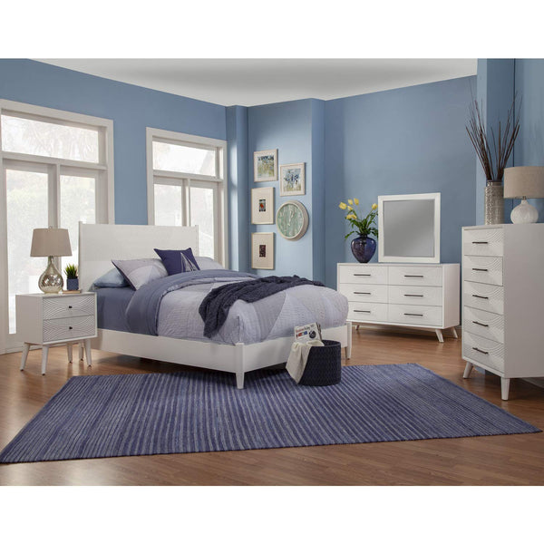 Alpine FurnitureTranquility Wood Bedroom Mirror in White
