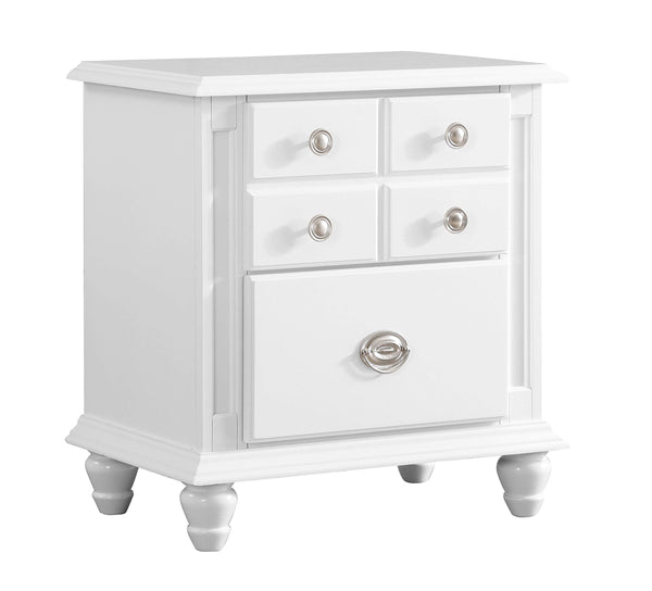 Glory Furniture Night Stand, 27" H x 24" W x 16" D, White