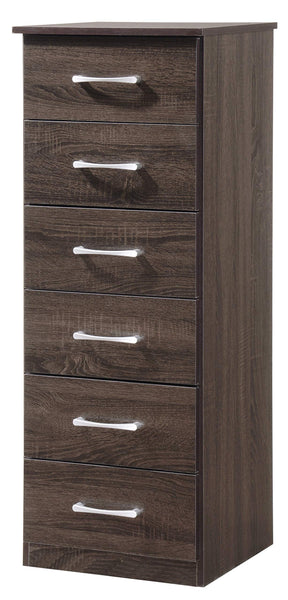 Glory Furniture Boston , Dark Brown Lingerie Chest, 46" H X 18" W X 16" D