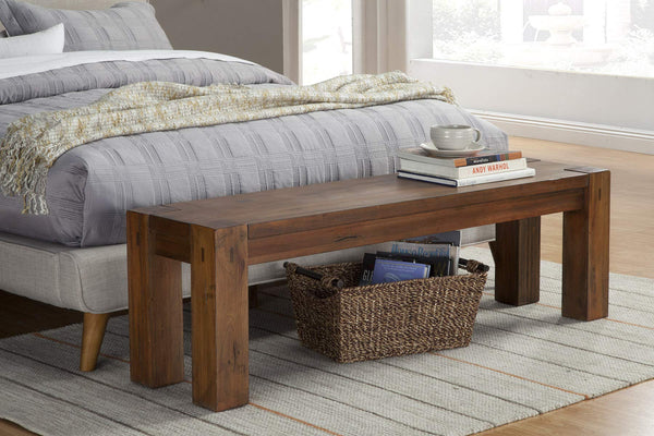 Alpine Furniture Shasta Wood Bench in Salvaged Natural (Brown)