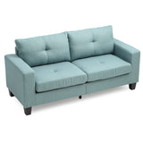 Glory Furniture Newbury Twill Fabric Modular Sofa in Teal