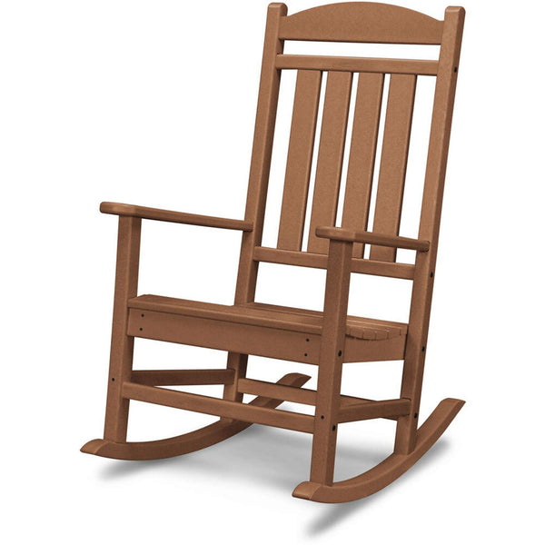 Hanover Weather Pineapple Cay Porch Rocker in Teak, HVR100TE Outdoor Furniture, Brown