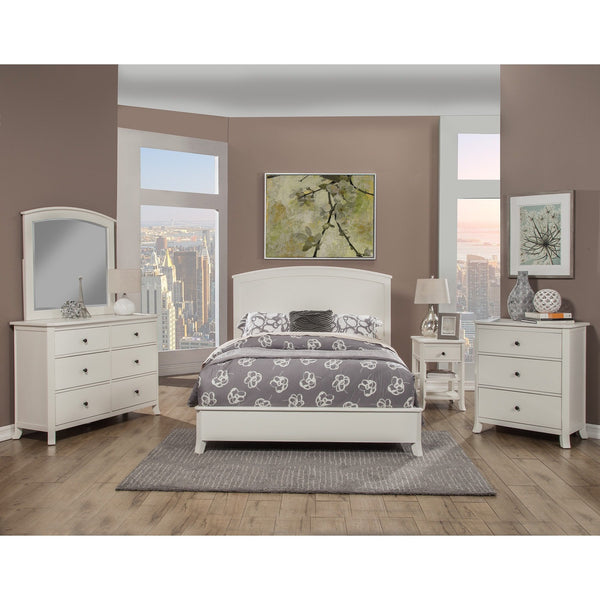 Alpine Furniture Baker 3 Drawer Small Wood Chest in White