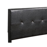 Glory Furniture Nicole Faux Leather Upholstered Full Bed in Black