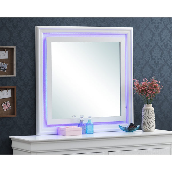 GLORY FURNITURE Lorana Mirror in Silver Champagne