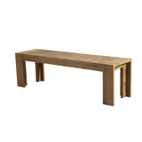 Alpine Furniture Seashore Wood Dining Bench in Antique Natural (Brown)