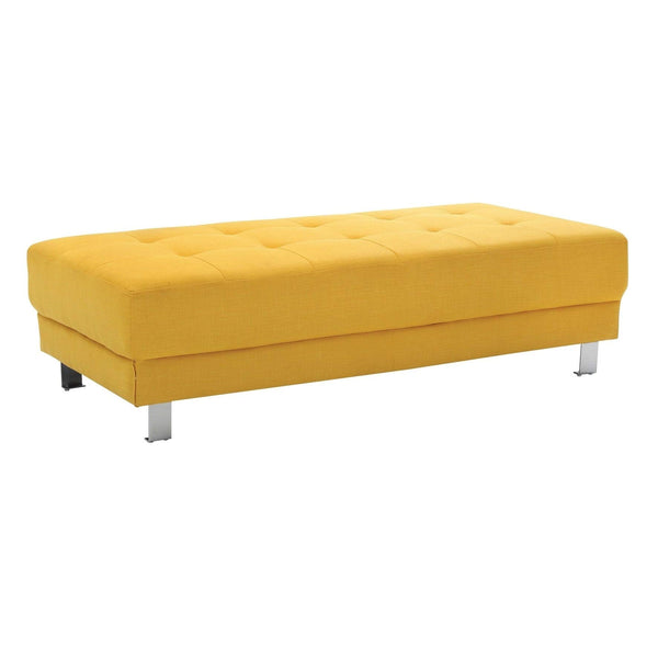 Glory Furniture Twill Oversized Ottoman Yellow