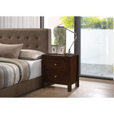 Glory Furniture Burlington 2-Drawer Wood Nightstand Grey Stained