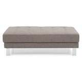 Glory Furniture Twill Oversized Ottoman Light Grey