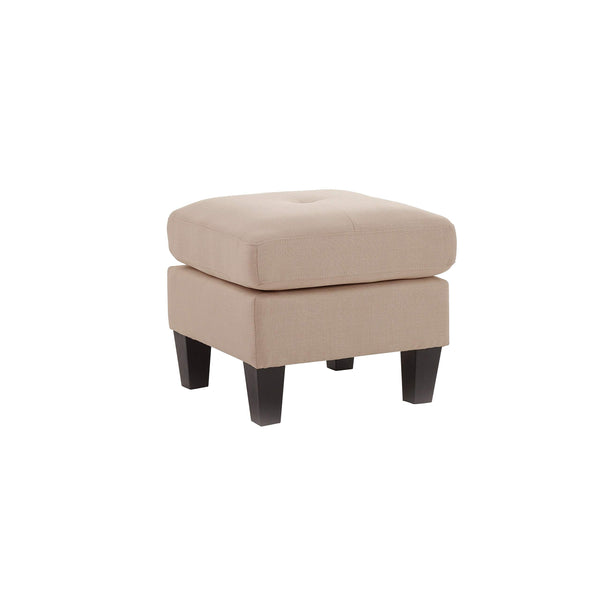 Glory Furniture Newbury Twill Fabric Ottoman in Black