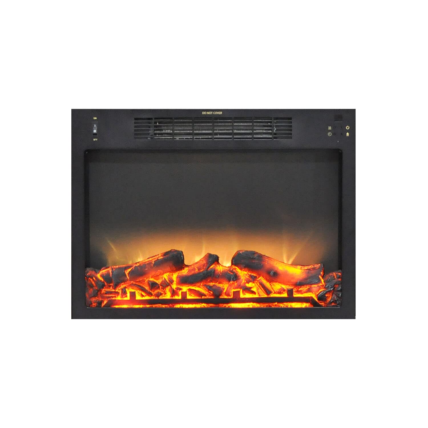 Cambridge Indoor Electric Fireplace Insert with Faux Charred Log Display with Remote Control | Heating for Living Room, Dining Room up to 210 Sq.Ft. (23'' x 17.1'' x 5''), Black (CAMINS2318-2LOG) Cambridge Indoor Electric Fireplace Insert with Faux Charred Log Display with Remote Control | Heating for Living Room, Dining Room up to 210 Sq.Ft. (23'' x 17.1'' x 5''), Black (CAMINS2318-2LOG)