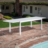 Hanover Del Mar 7-Piece Outdoor Dining Set with 6 Sling Chairs in Gray and a 40" x 118" Expandable Dining Table