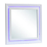 GLORY FURNITURE Lorana Mirror in Silver Champagne