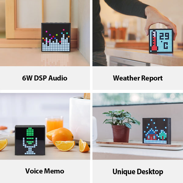 Timebox Evo Bluetooth Portable Speaker with Clock Alarm Programmable LED Display