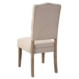 Alpine Furniture Newberry Set of 2 Parson Chairs in Weathered Natural (Brown)
