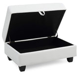 Glory Furniture G307-O Storage Ottoman, White