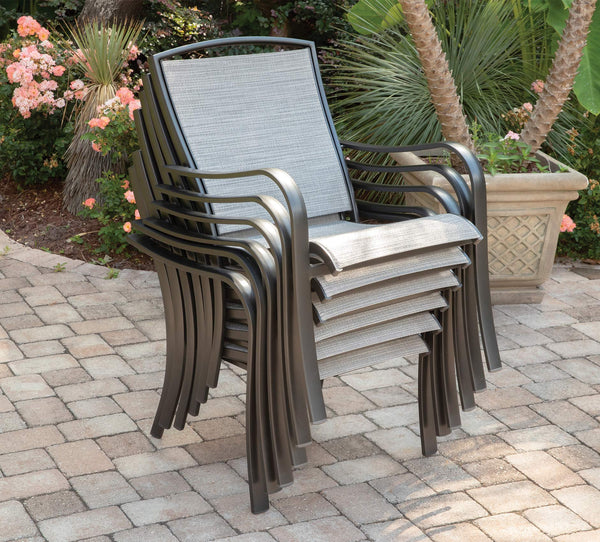 Hanover Aluminum Dining Chair, Grey