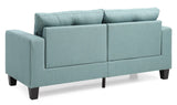 Glory Furniture Newbury Twill Fabric Modular Sofa in Teal