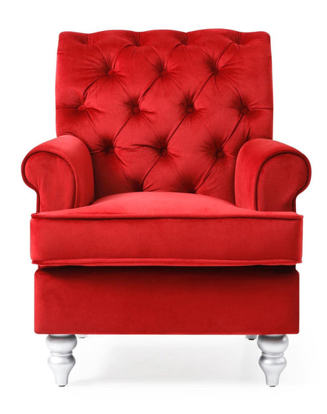 Glory Furniture Anna , RED Accent Arm Chair, 37" H X 32" W X 35" D