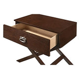 Glory Furniture Xavier 1 Drawer Nightstand in Cappuccino