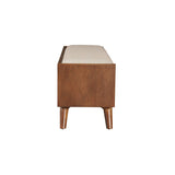 Alpine Furniture Flynn Wood Storage Bench in Acorn-White