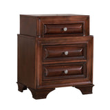 Glory Furniture LaVita 3 Drawer Nightstand in Cappuccino