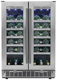 Danby DWC047D1BSSPR Napa 24" French Door Dual-Zone Wine Cooler