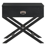 Glory Furniture Xavier 1 Drawer Nightstand in Black