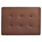 Glory Furniture Pounder Microsuede Ottoman in Chocolate