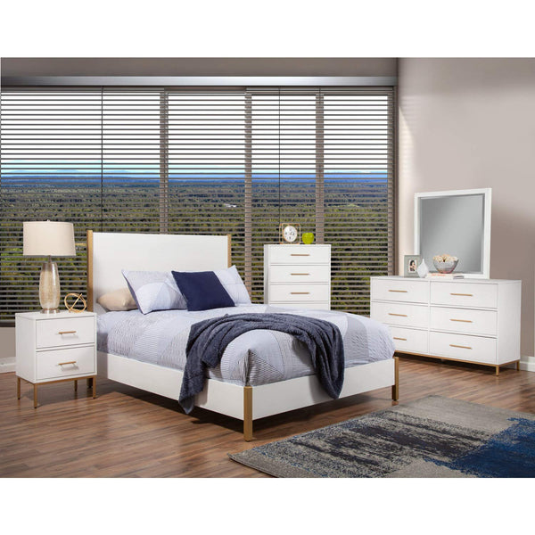 Alpine Furniture Madelyn Wood Dresser Mirror in White