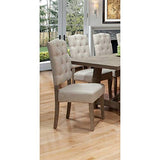 Alpine Furniture Newberry Set of 2 Parson Chairs in Weathered Natural (Brown)