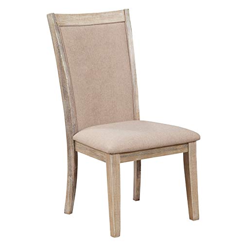 Alpine Furniture Chiclayo Set of 2 Slat Back Dining Side Chairs in Mocha (Brown)