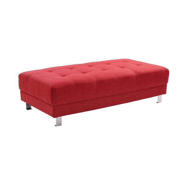 Glory Furniture Riveredge Twill Fabric Milan Ottoman in Orange